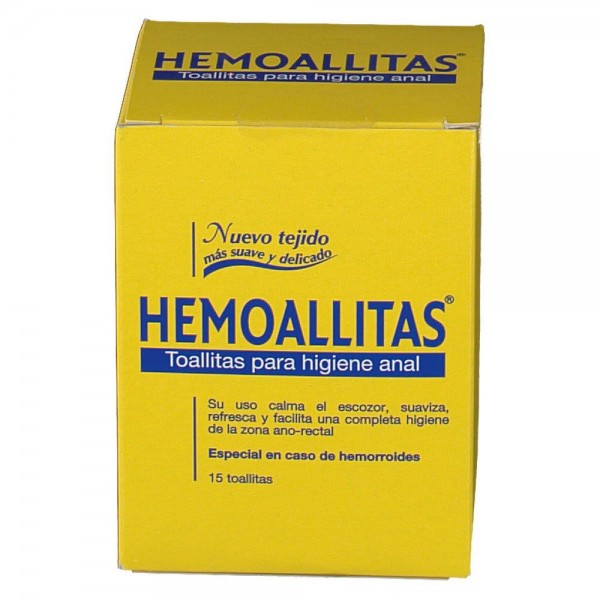 hemoallitas 15 toallitas higiene anal