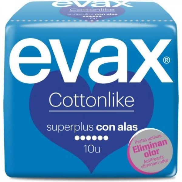 evax cottonlike super plus alas 10 compresas