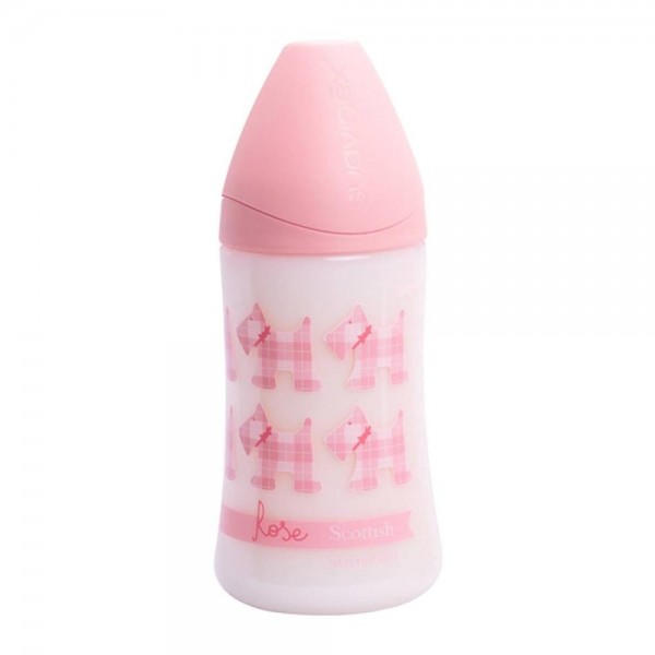 suavinex biberon rosa boca ancha tetina 3 posiciones 270 ml