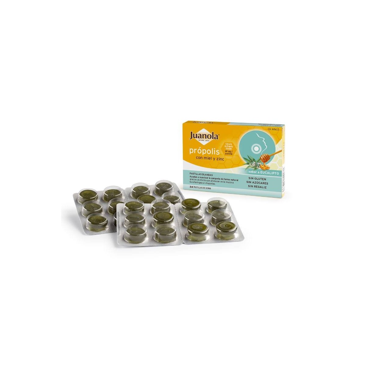 juanola propolis miel y zinc eucalipto 24 pastillas