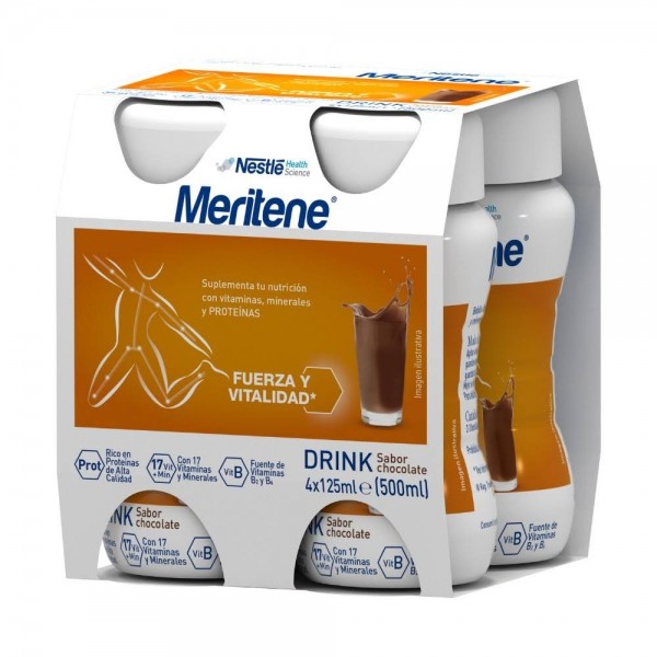 meritene drink chocolate 4 x 125 ml