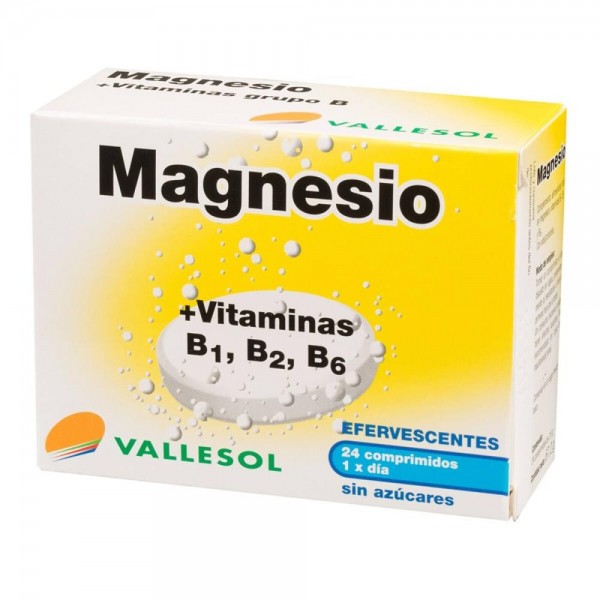 magnesio efervescente vitaminas b vallesol 24 comprimidos