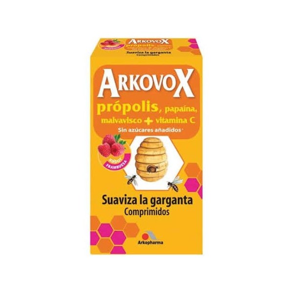 arkovox propolis vitamina c sabor frambuesa 24 comprimidos