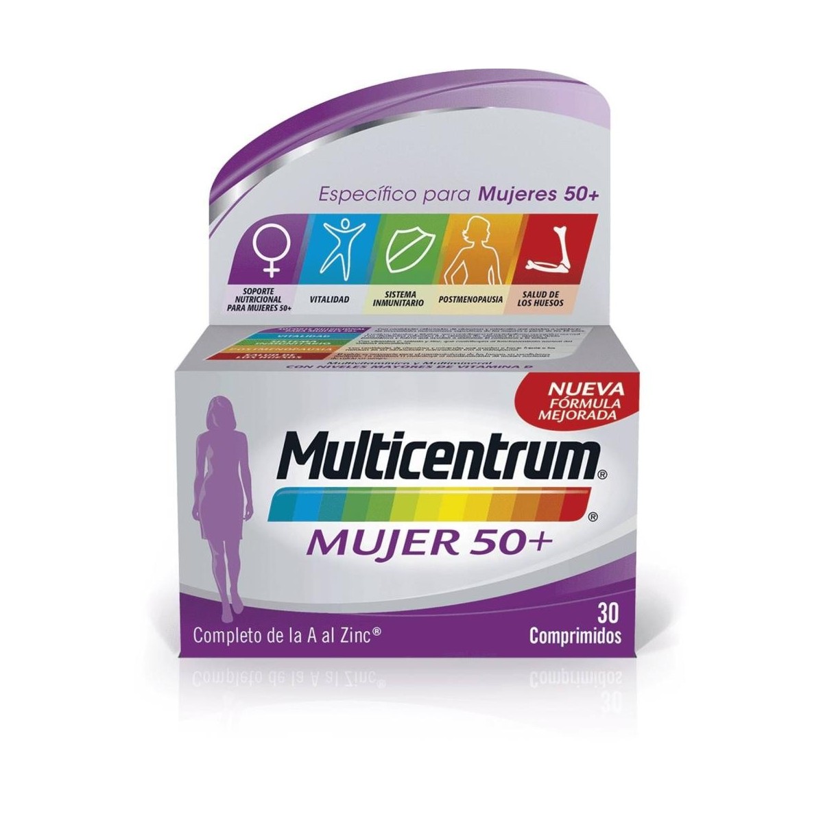 multicentrum 30 comprimidos mujer 50