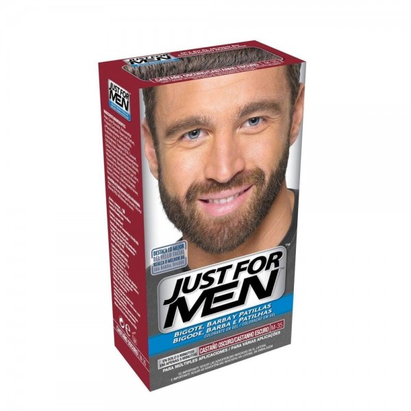just for men bigote barba y patillas castano oscuro