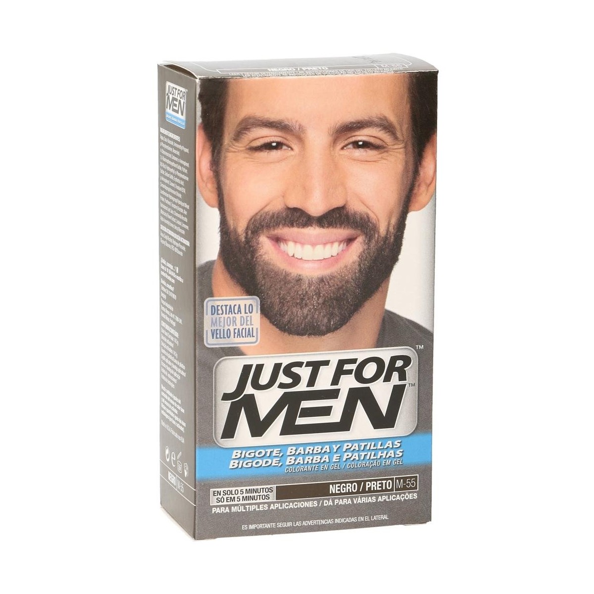 just for men bigote y barba negro