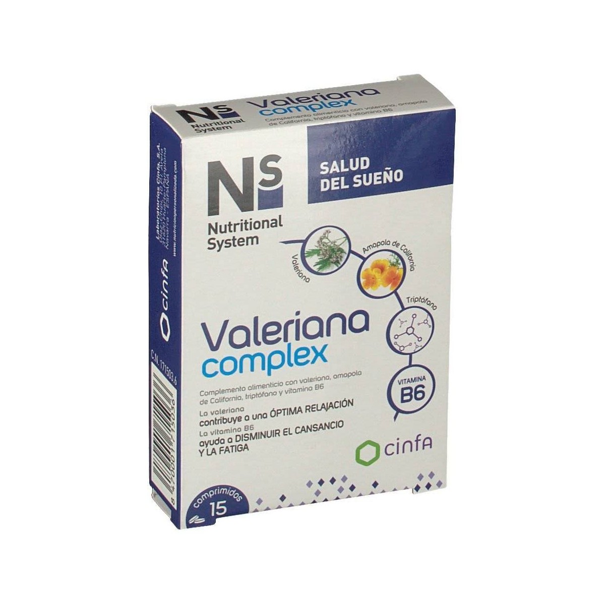ns valeriana complex 15 comprimidos