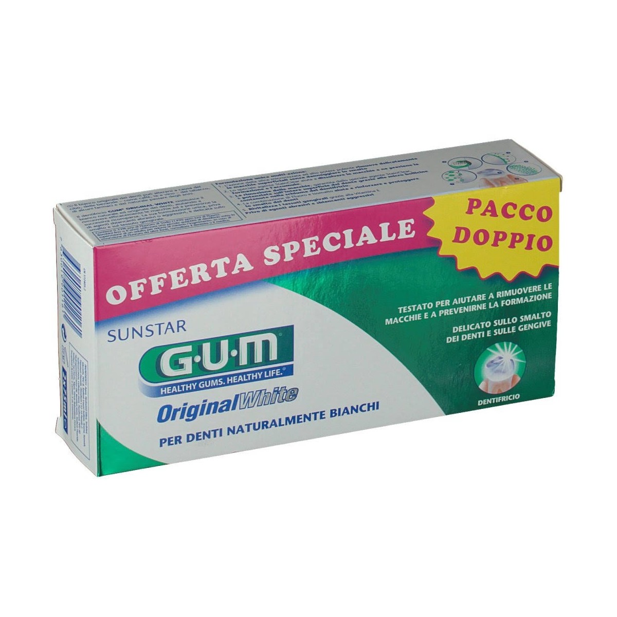 gum original white pasta dental 75 ml
