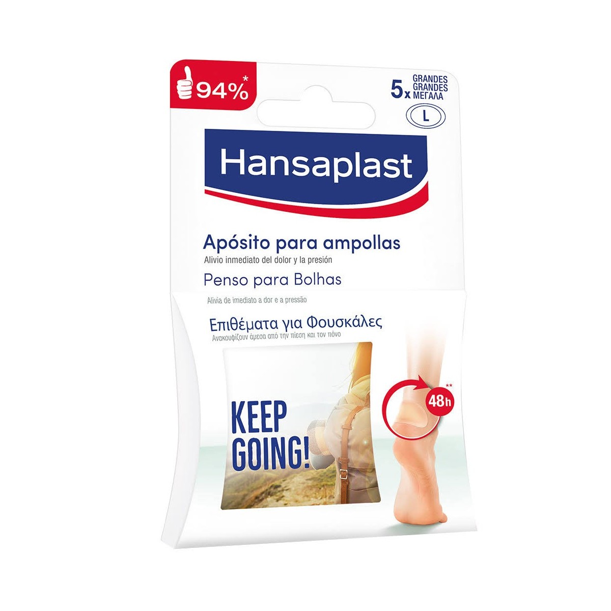hansaplast med ampollas grande 5 apositos