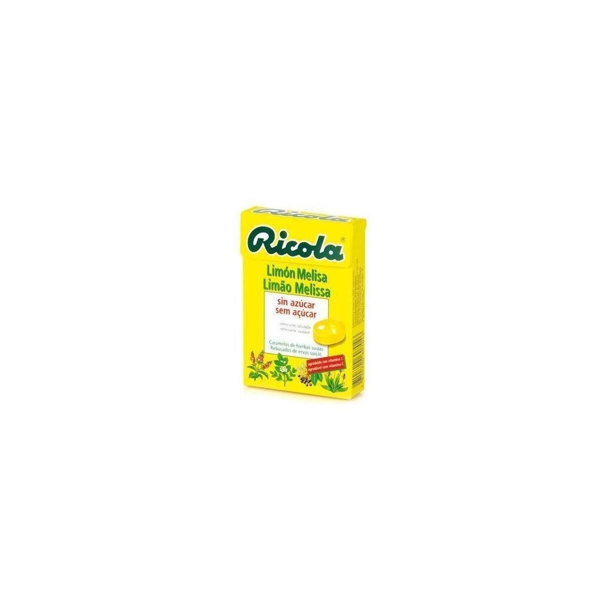 ricola limon melisa caramelos sin azucar 50g