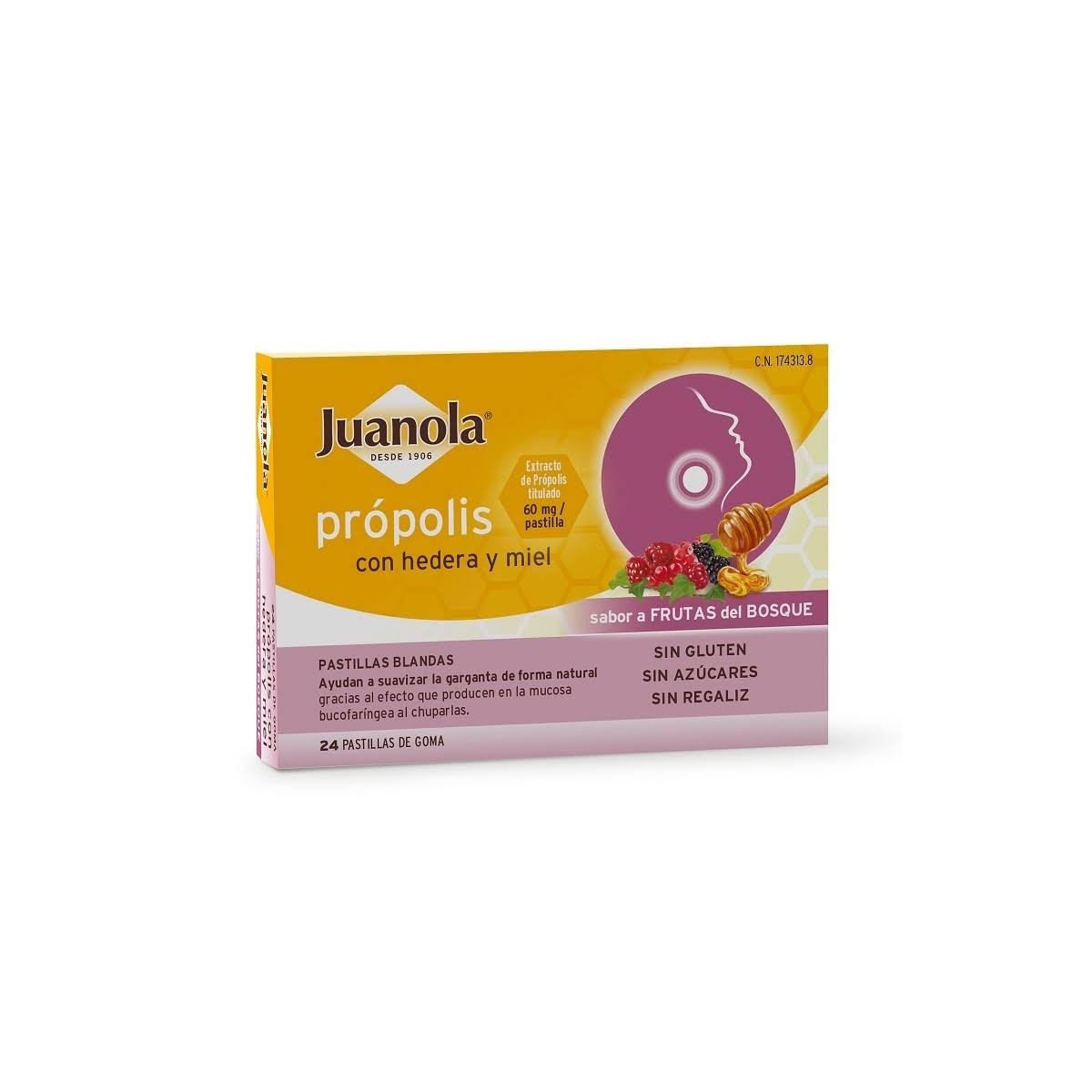 juanola propolis frutas del bosque 24 pastillas