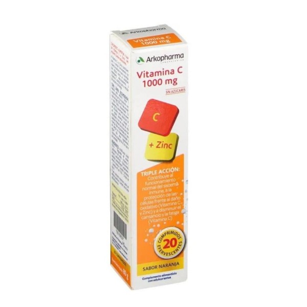 arkovital vitamina c 1000mg zinc 20 comprimidos efervescentes