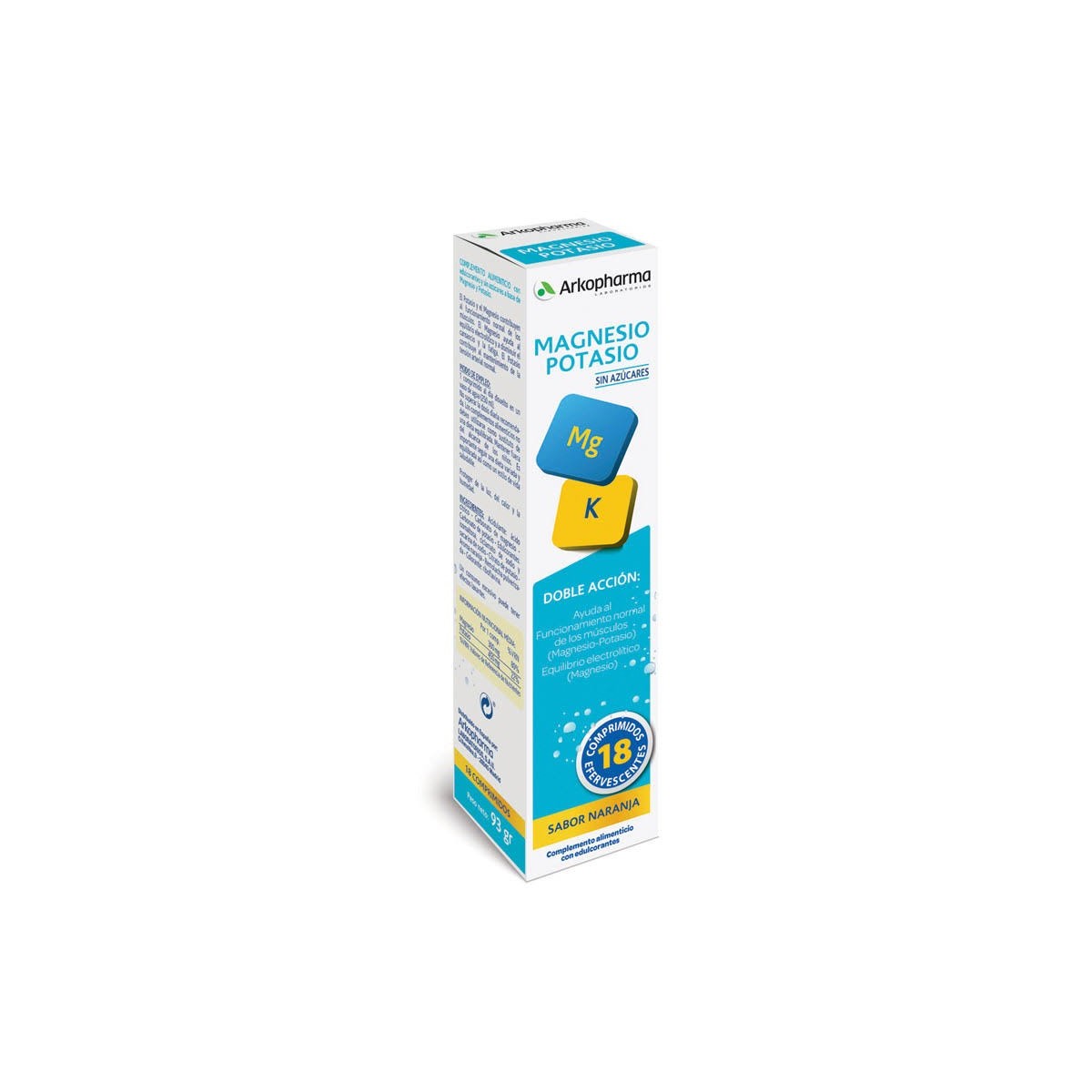 arkopharma arkovital magnesio potasio 18 comprimidos efervescentes