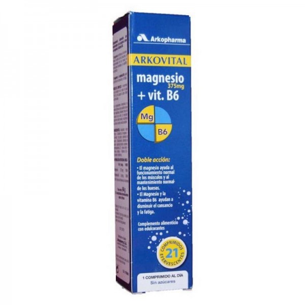 arkovital magnesio vitamina b6 21 comprimidos efervescentes