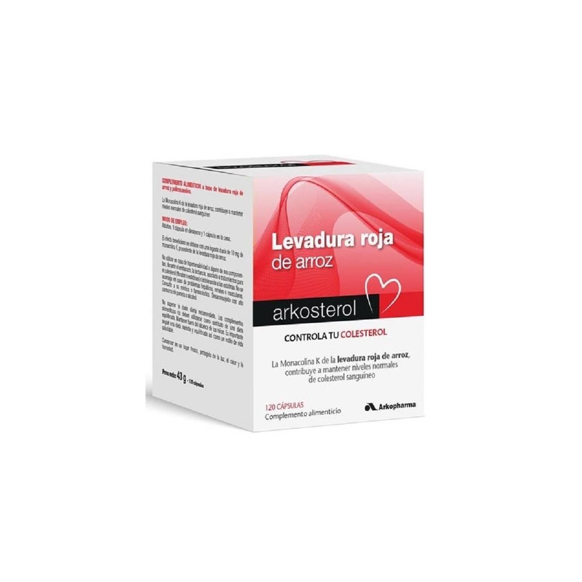 arkopharma arkosterol levadura roja de arroz 120 capsulas