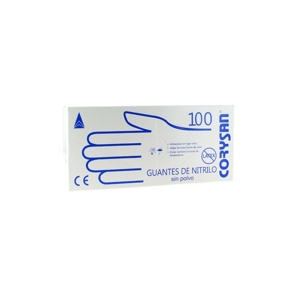 guantes nitrilo sin polvo tg corysan 100 uds