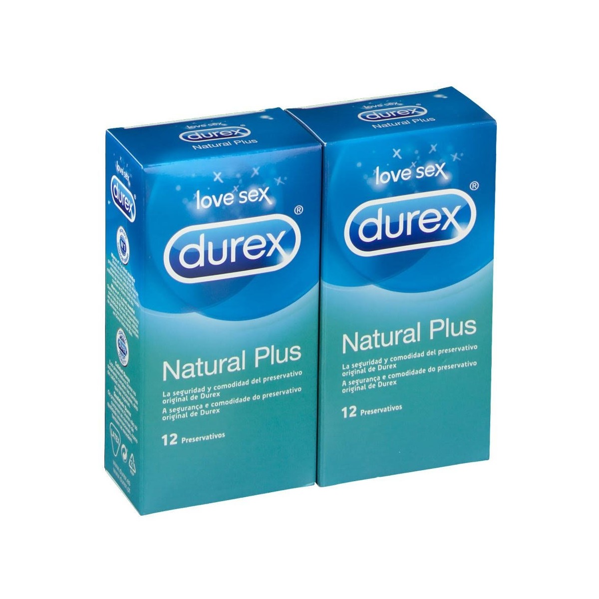 durex natural plus duplo preservativos 2x12 unidades