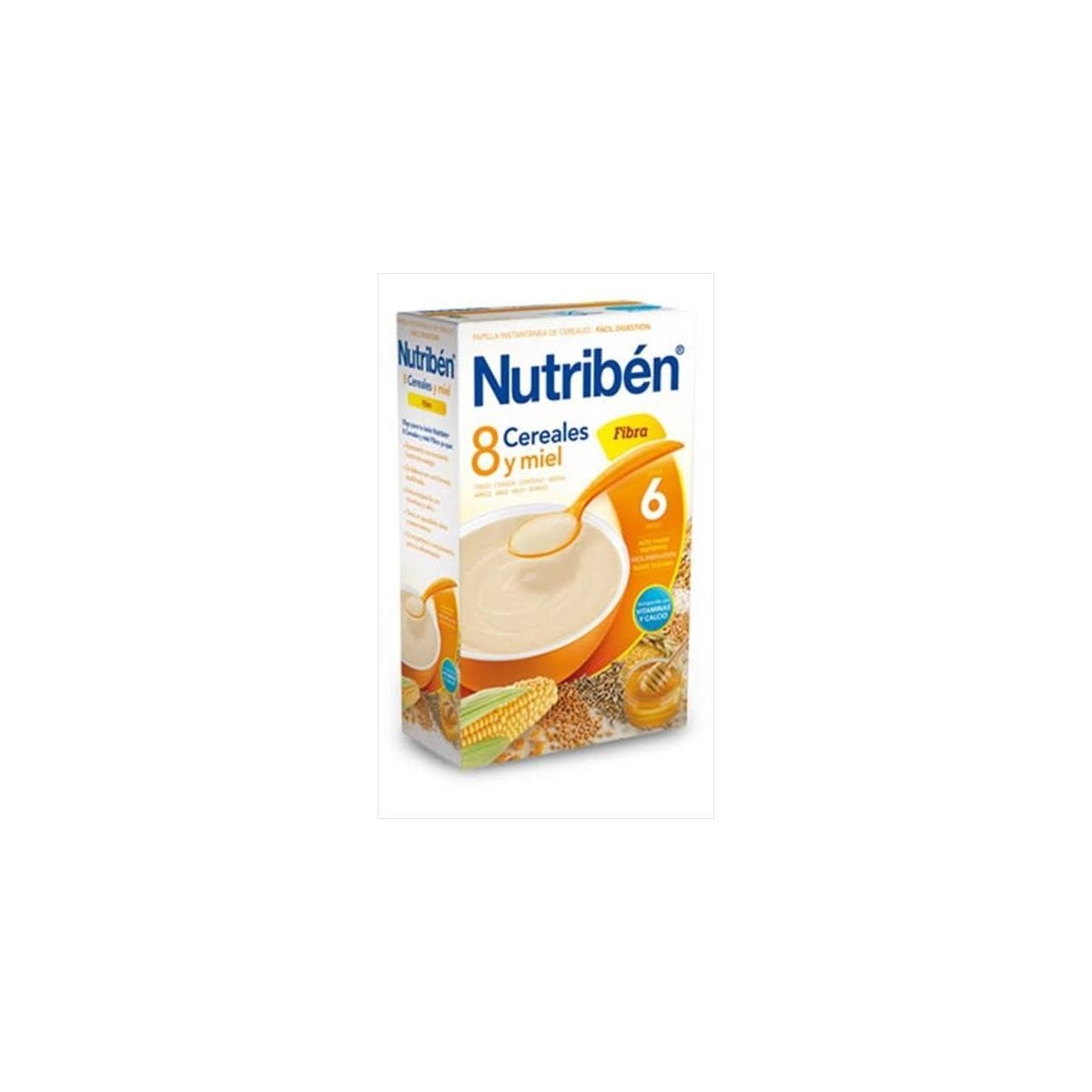 nutriben 8 cereales y miel fibra 300 gr