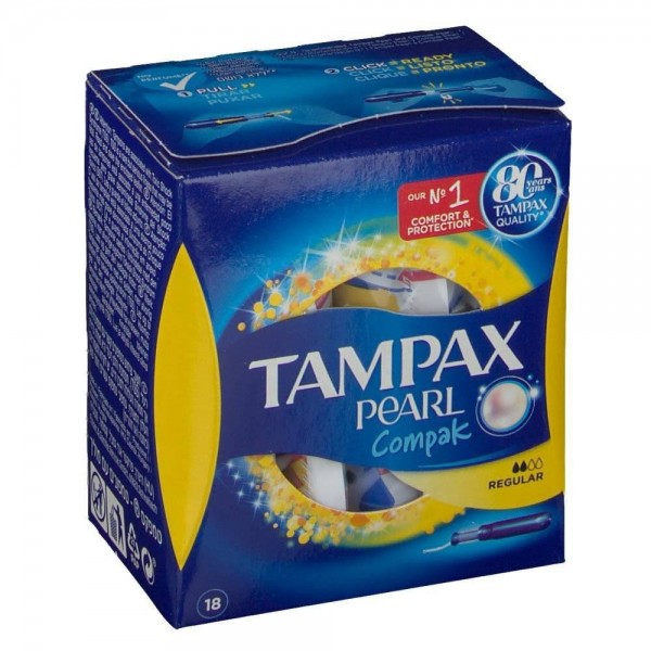 tampax compak pearl regular 18 tampones