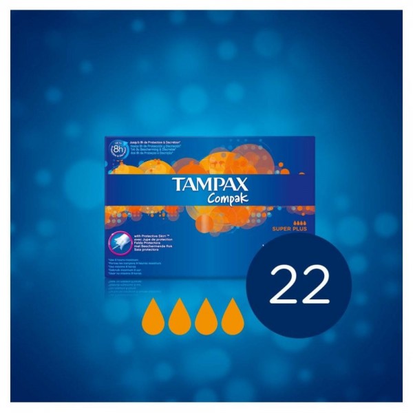 tampax compak super plus tampones 22