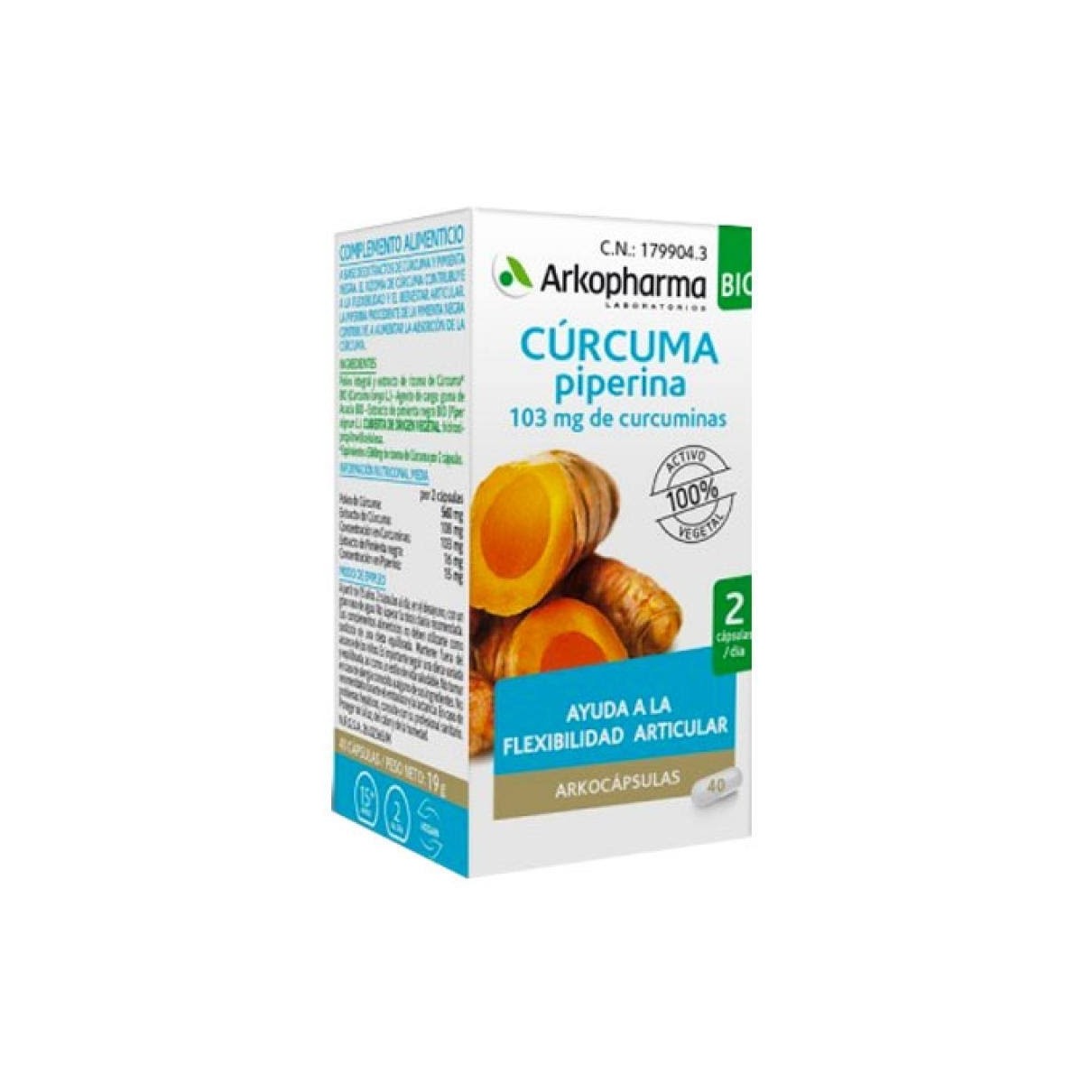 arkopharma arkocaps curcuma 45 capsulas