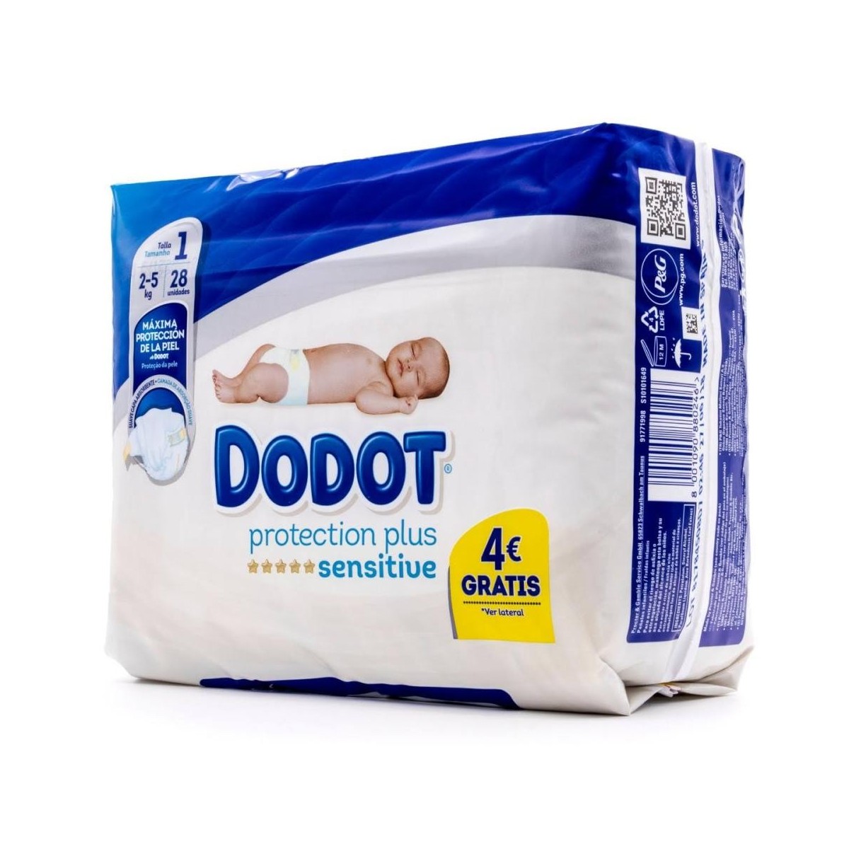 dodot sensitive t1 2 5kg 28 panales