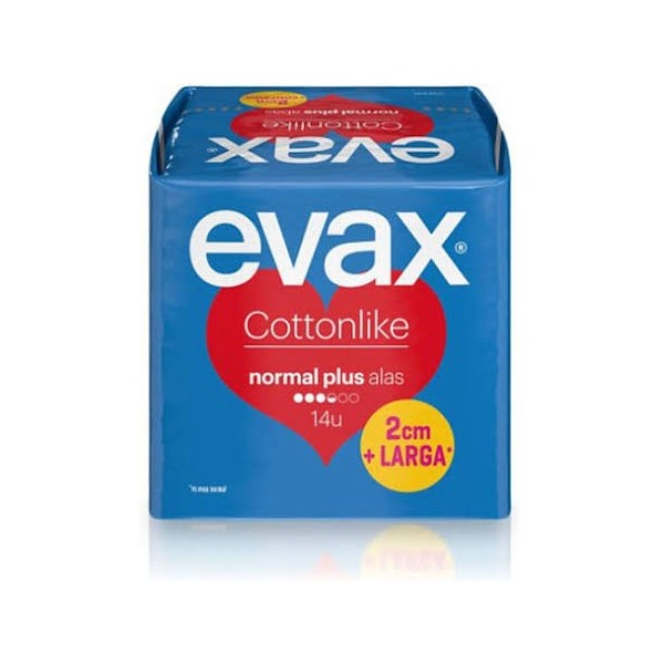 evax cottonlike normal plus alas 14 compresas