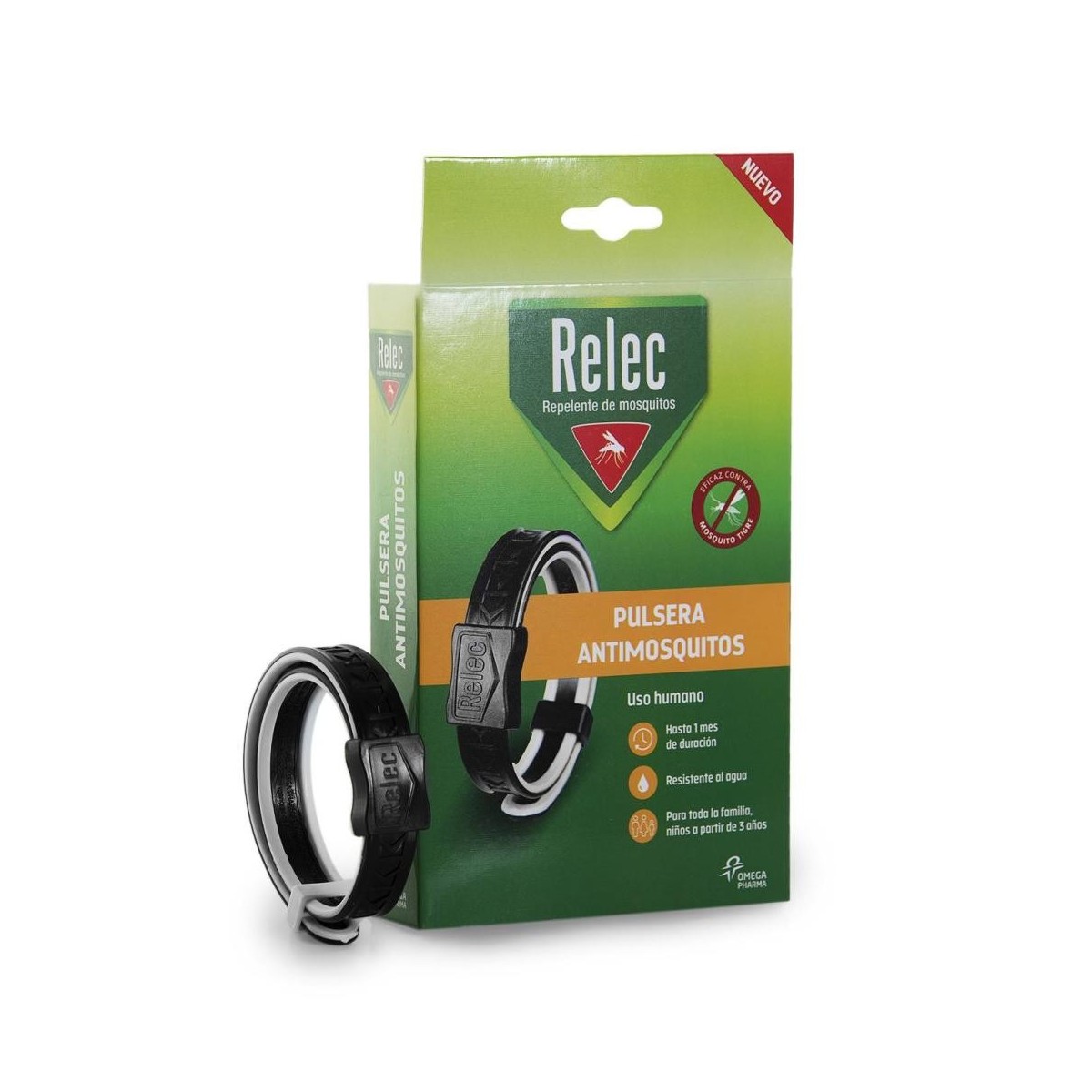 relec pulsera antimosquitos negra
