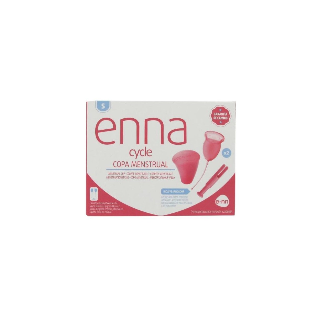 enna cycle copa menstrual con aplicador talla s