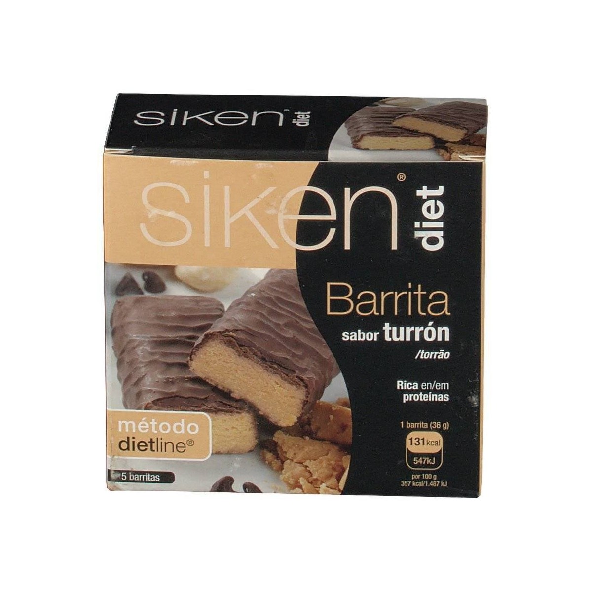 siken diet barrita turron 5 barritas
