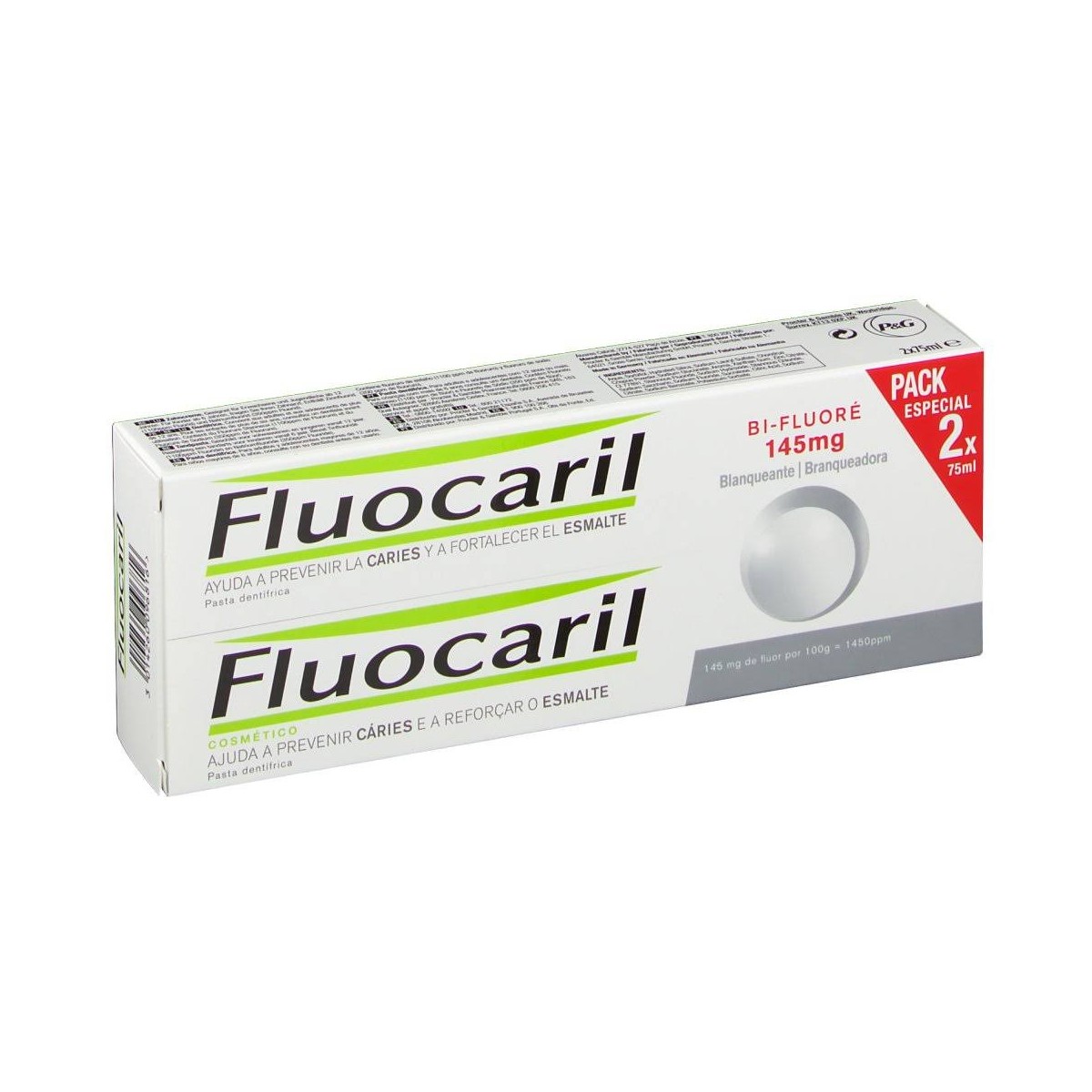 fluocaril duplo blanqueador 2x75ml