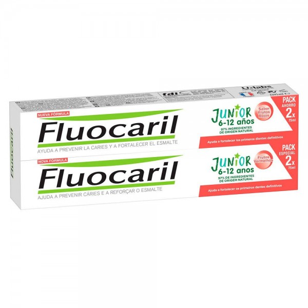 fluocaril junior 6 12 anos 2x75ml frutos rojos