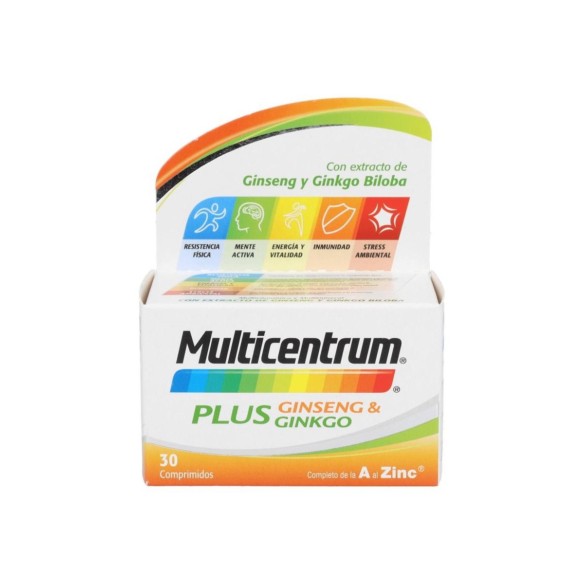 multicentrum plus ginseng ginkgo 30 comprimidos