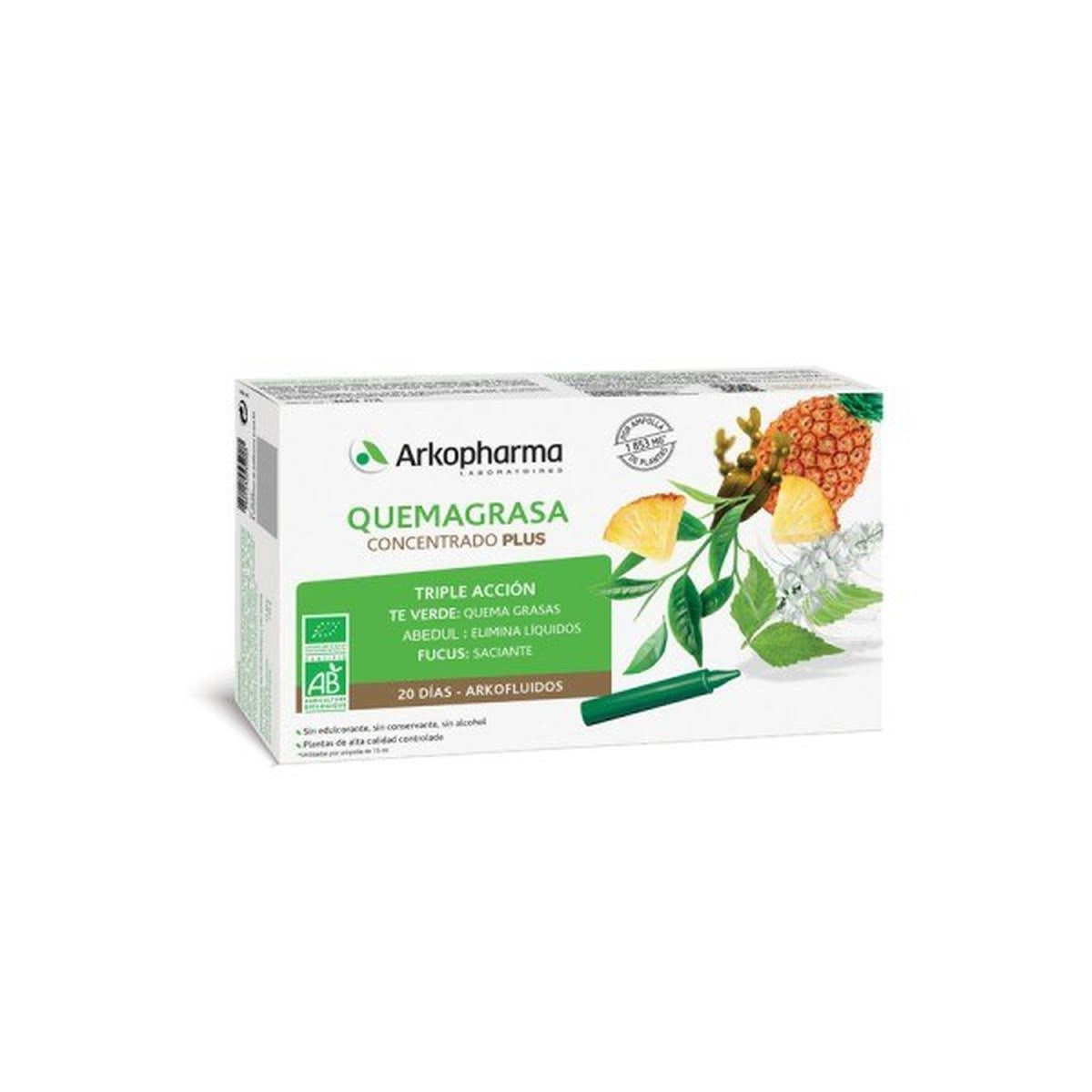 arkopharma quema grasa concentrado plus 20 ampollas