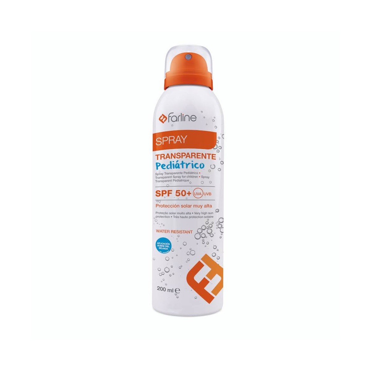 farline spray transparente pediatrico spf50 200 ml