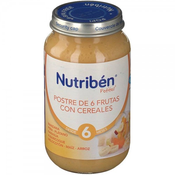 nutriben postre 6 frutas con cereales 250 gr