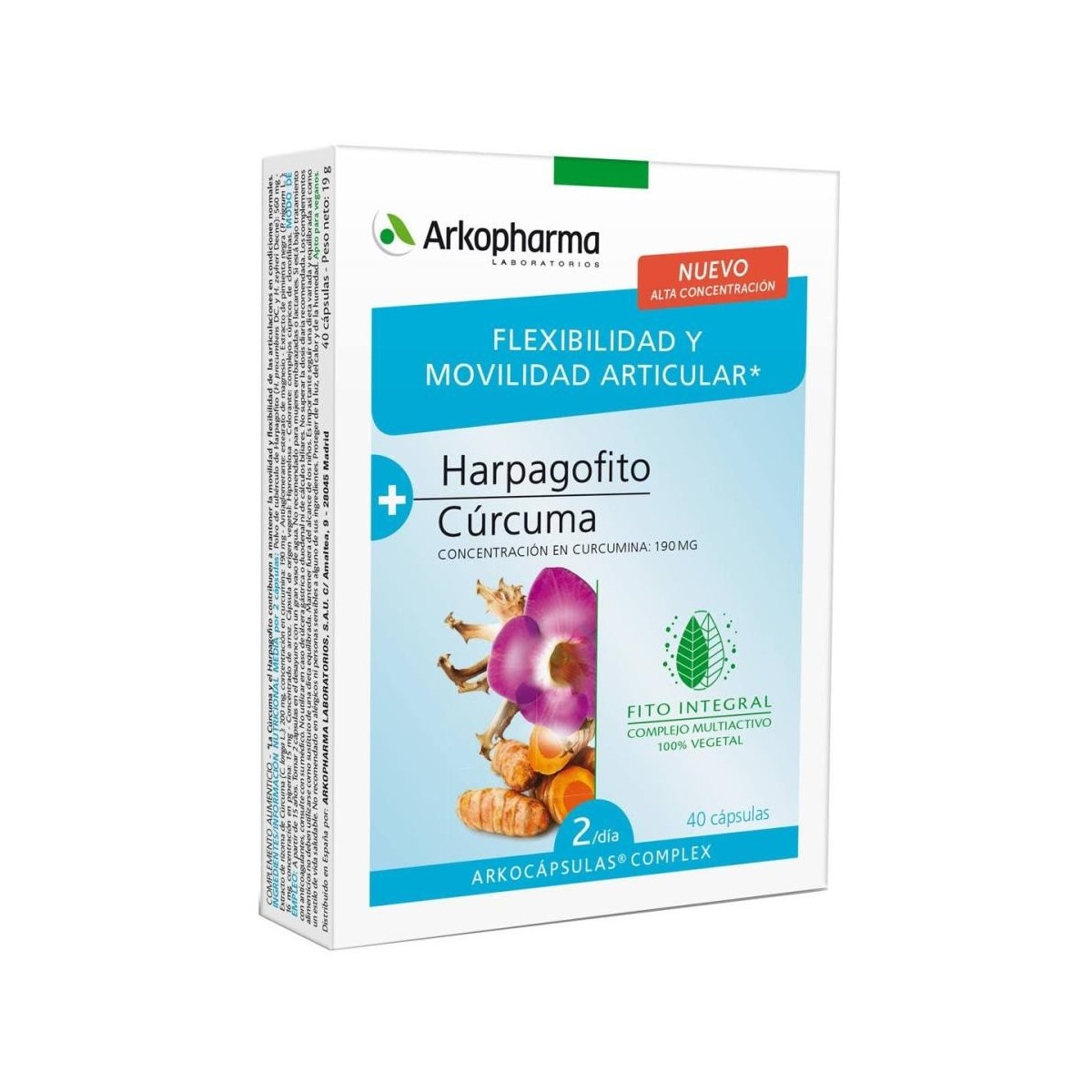 arkopharma 40 arkocapsulas complex harpagofito curcuma