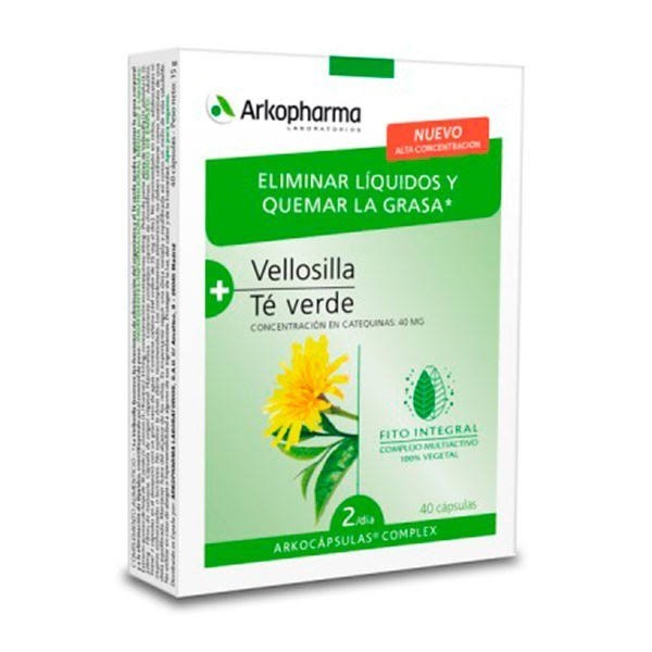 arkopharma arkocapsulas complex vellosilla y te verde 40 capsulas