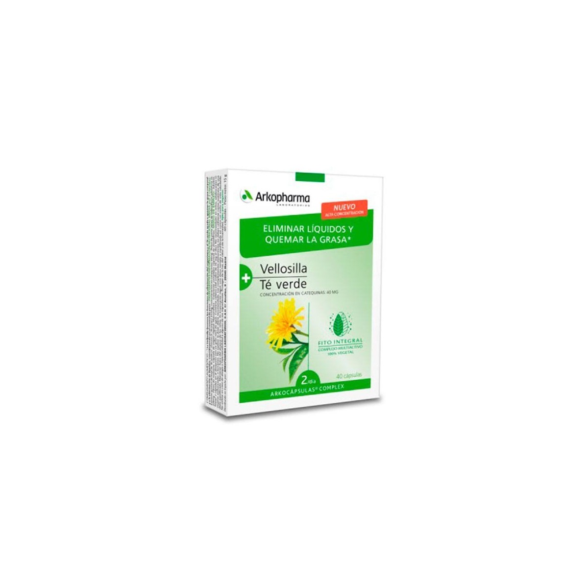 arkopharma arkocapsulas complex vellosilla y te verde 40 capsulas