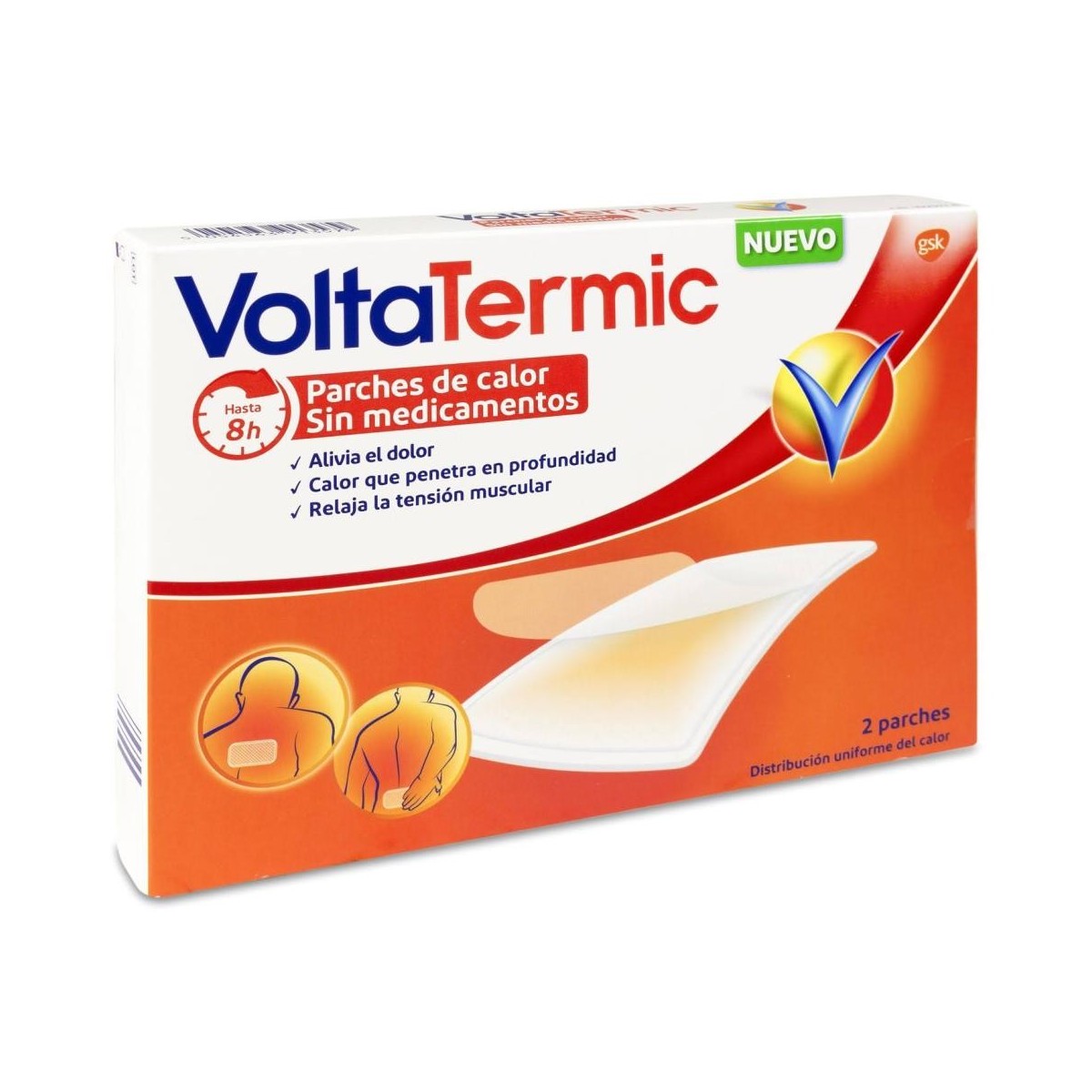 voltatermic 2 parches de calor rectangulares