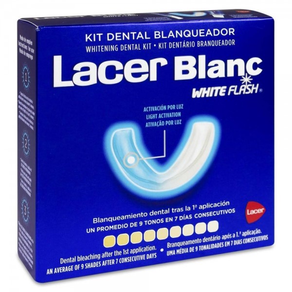 lacer kit dental blanqueador blanc white flash