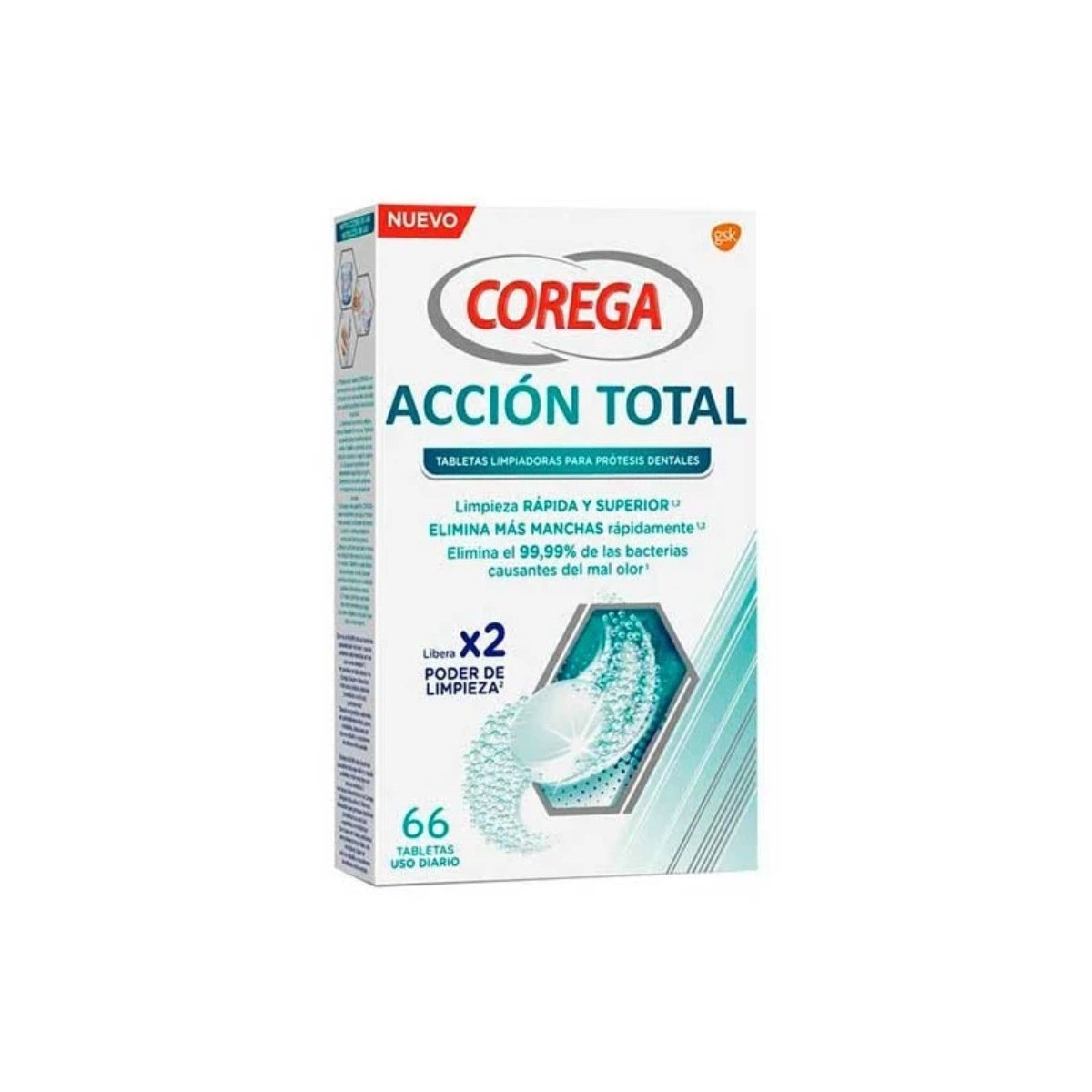 corega pastillas accion total 66 tabletas