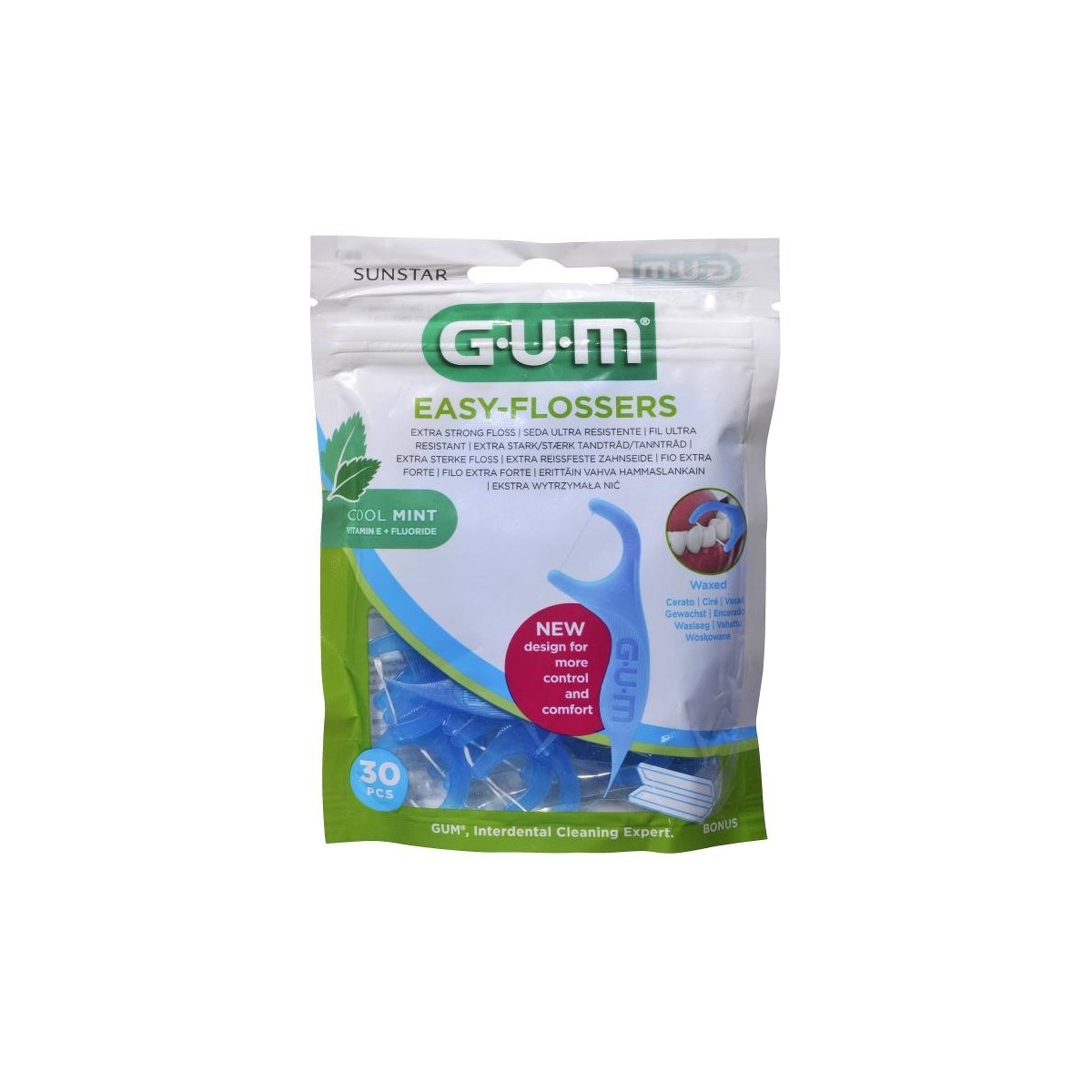 gum easy flossers 30 un