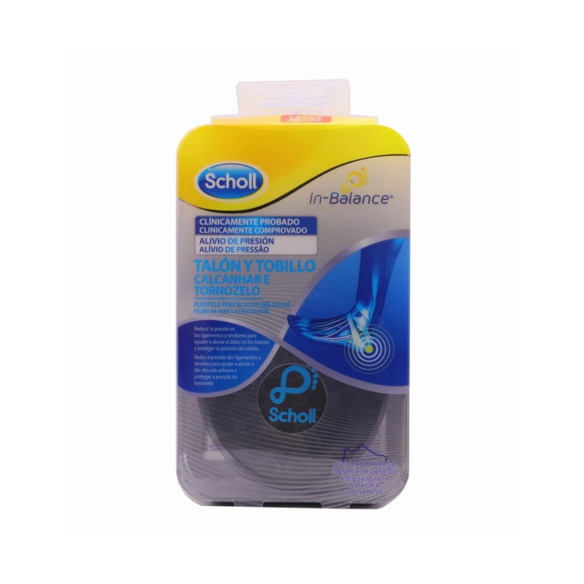 scholl in balance plantillas talon y tobillo talla m