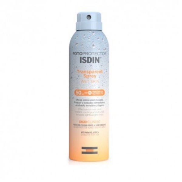 fotoprotector isdin transparent spray wet skin spf 50 250 ml