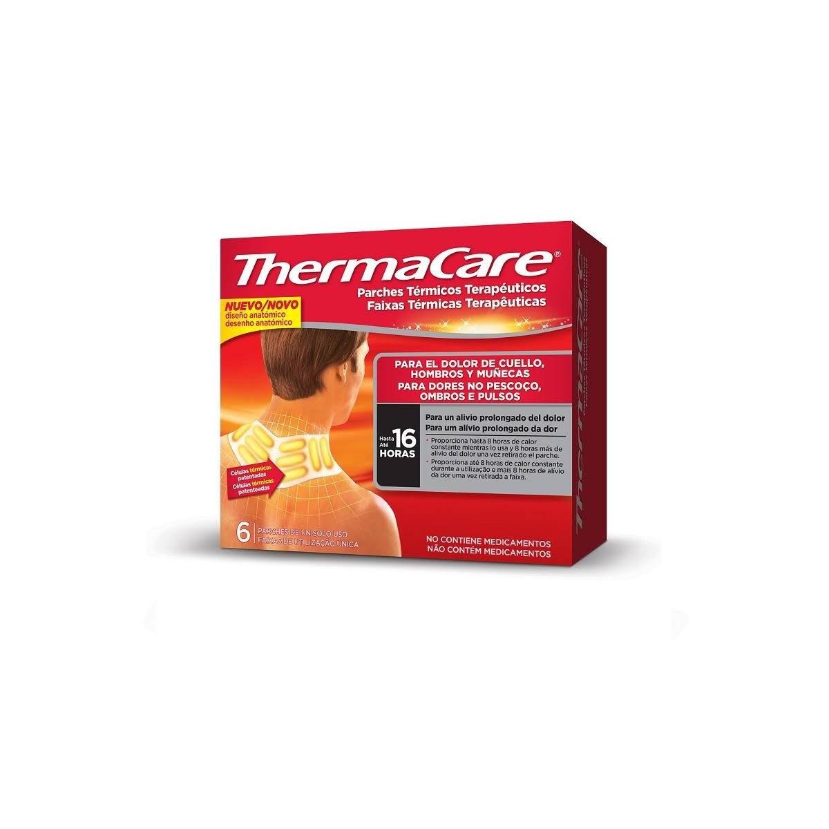 thermacare cuello hombros y munecas 6 parches