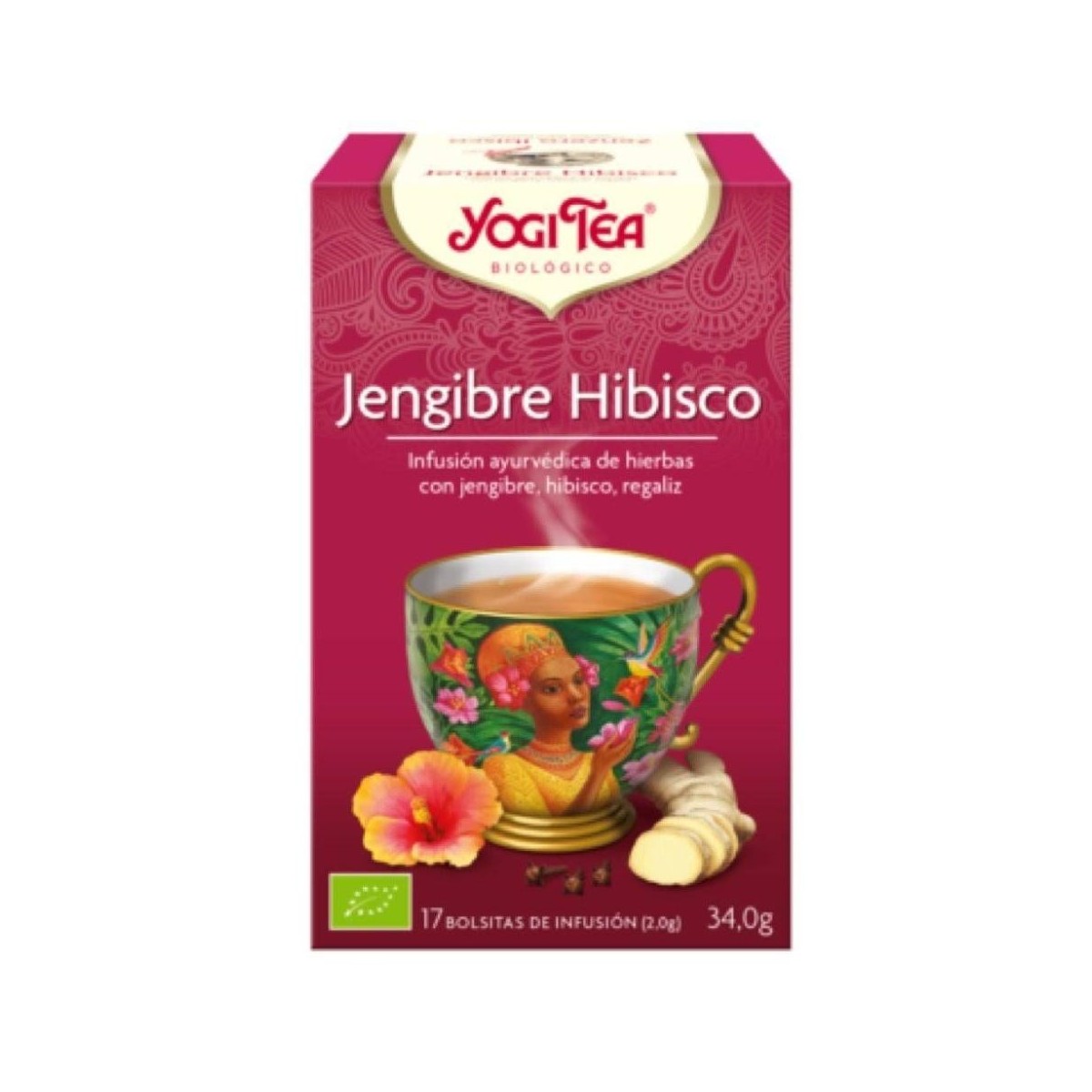 yogi tea hibisco jengibre 17 bolsitas