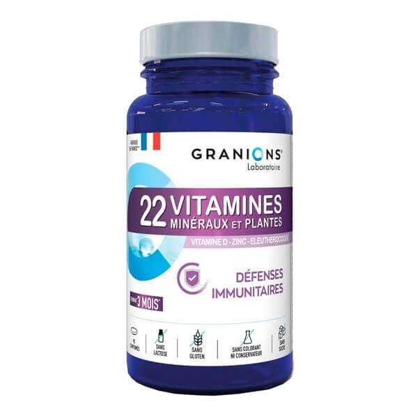 granions 22 vitaminas minerales y plantas 90 comprimidos