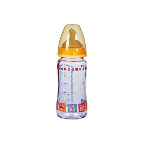 nuk biberon cristal first choice t1 latex 240ml
