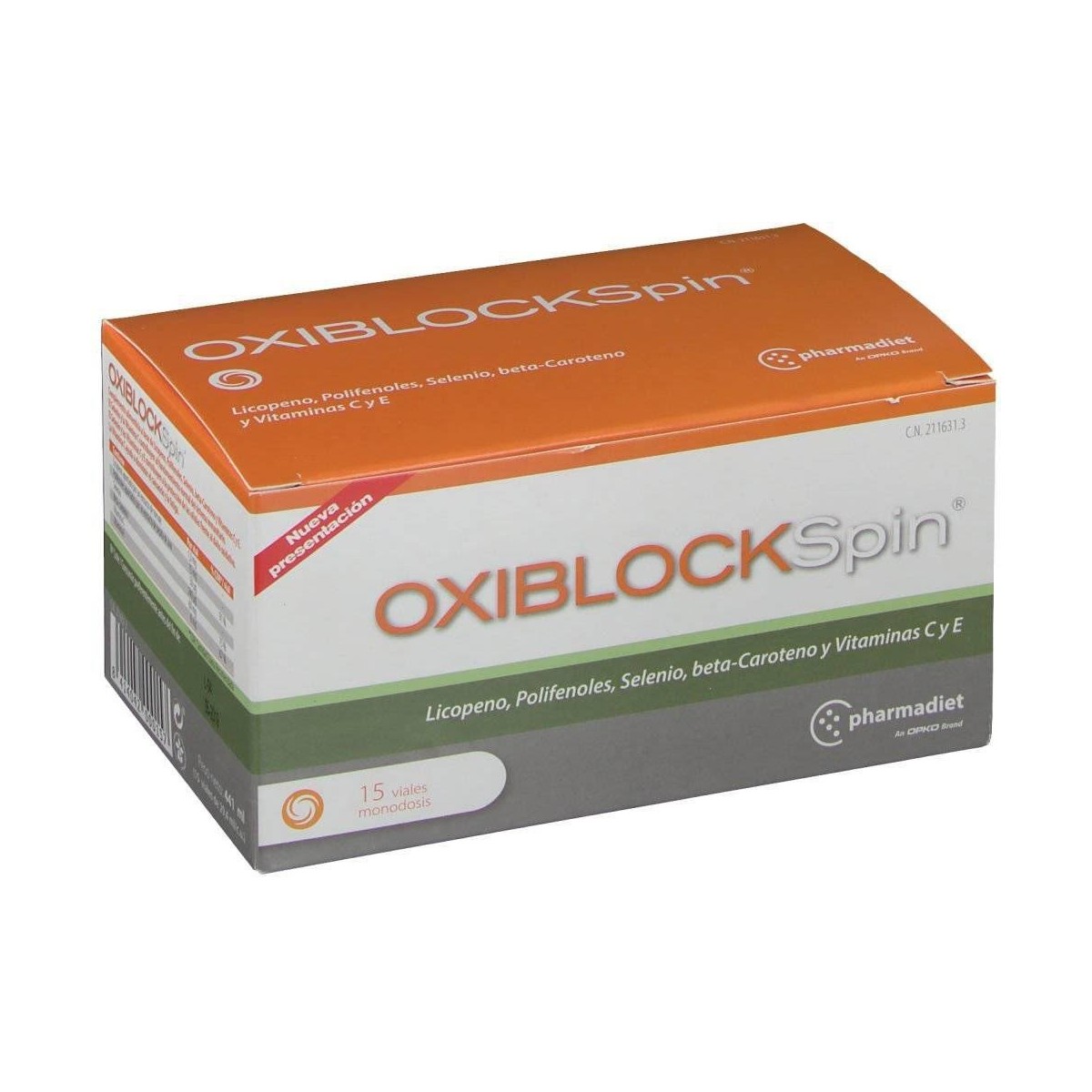 oxiblock spin 15 viales